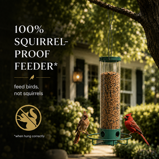 Squirrel Proof Bird Feeder with Spinning Perch