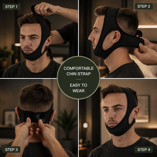 Anti Snoring Chin Strap with Adjustable Jaw Support