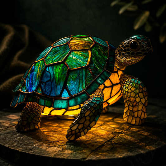 Stained Glass Animal Table Lamp