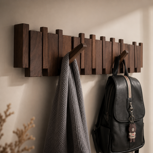 Solid Wood Coat Rack