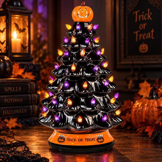 Purple and Orange LED Tree