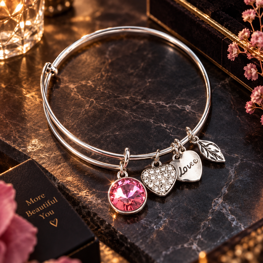 October Birthstone Charm Bracelet