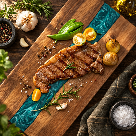 Resin River Acacia Charcuterie Board