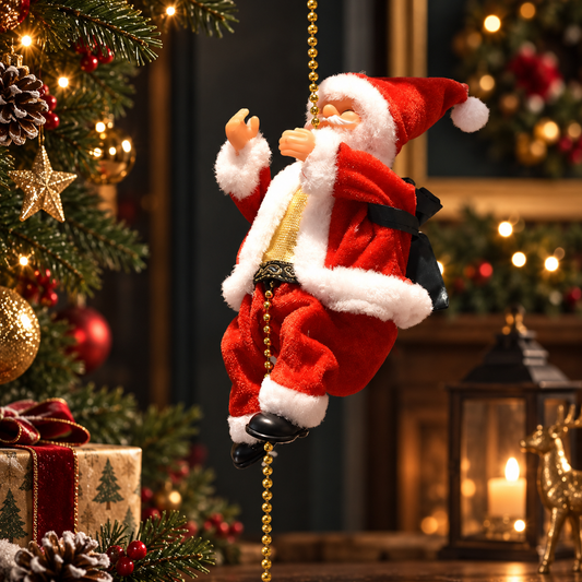 Musical Climbing Santa Decoration