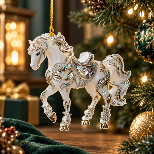Acrylic Horse Christmas Ornament