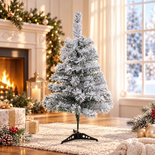 Snow Flocked Christmas Tree