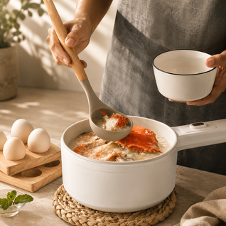 Silicone Kitchenware Set with Bamboo Handles