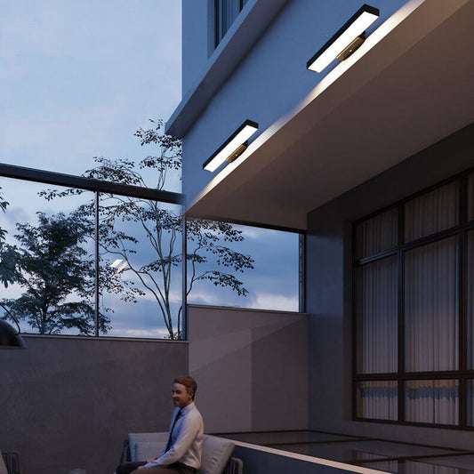 Medium width outdoor wall light shown against a plain background