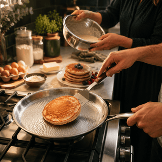 Hand-Hammered Titanium Crepe Pan