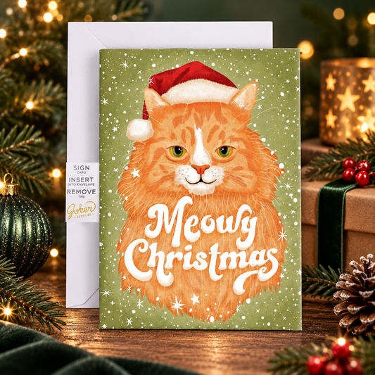 Endless Meowing Christmas Prank Card