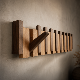 Solid Wood Coat Rack