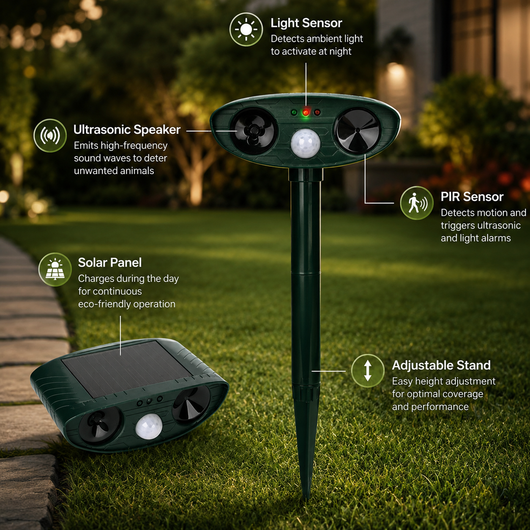 Solar Ultrasonic Armadillo Repeller