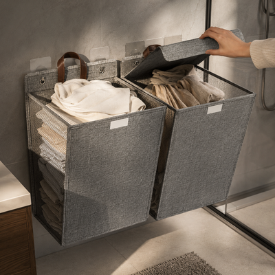 Wall Mounted Foldable Laundry Basket
