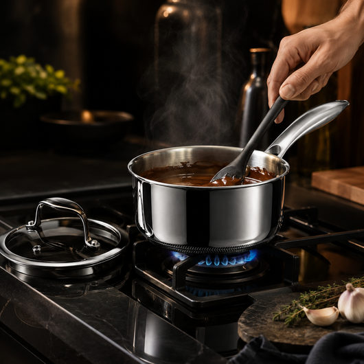 Hybrid Saucepan with Lid, 1-Qt
