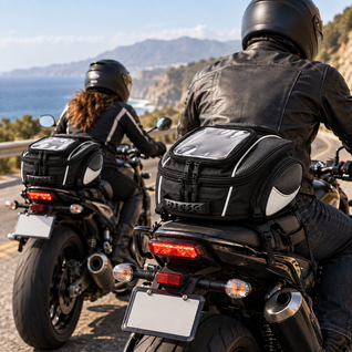 Expandable Motorcycle Tail Bag