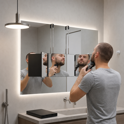 360° Folding 3-Panel Grooming Mirror