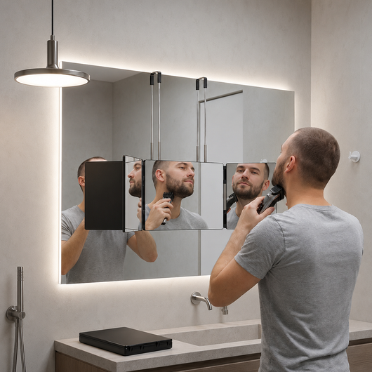 360° Folding 3-Panel Grooming Mirror