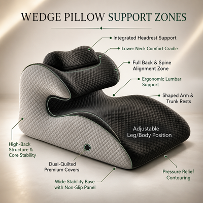 Wedge Backrest Pillow Set