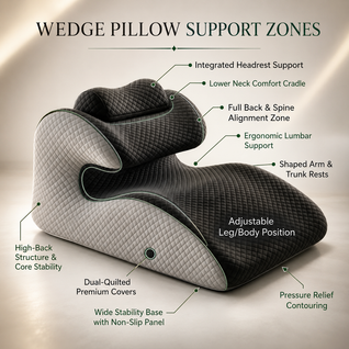 Wedge Backrest Pillow Set