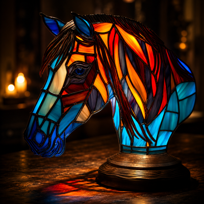 Stained Glass Animal Table Lamp