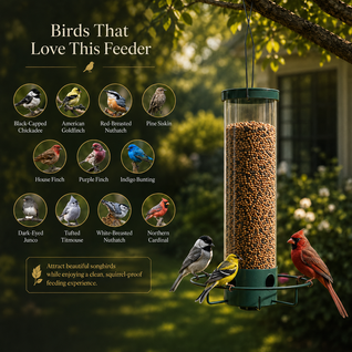 Squirrel Proof Bird Feeder with Spinning Perch