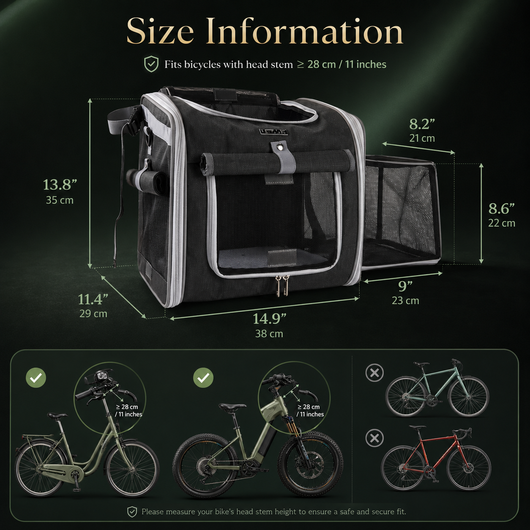 Expandable Bike Basket for Pets
