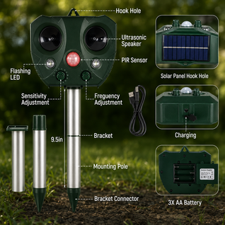 Solar Ultrasonic Bird Repeller