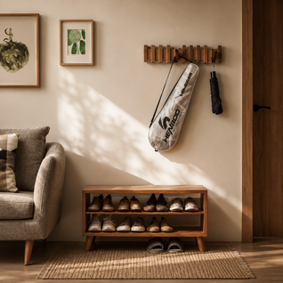 Solid Wood Coat Rack