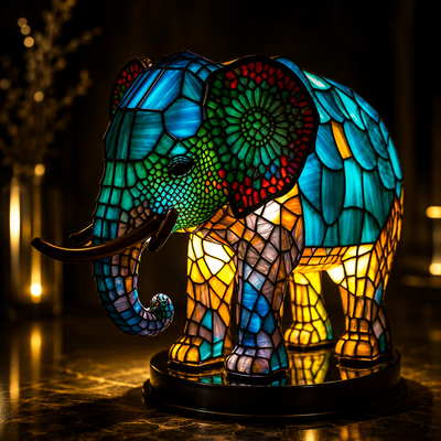 Stained Glass Animal Table Lamp