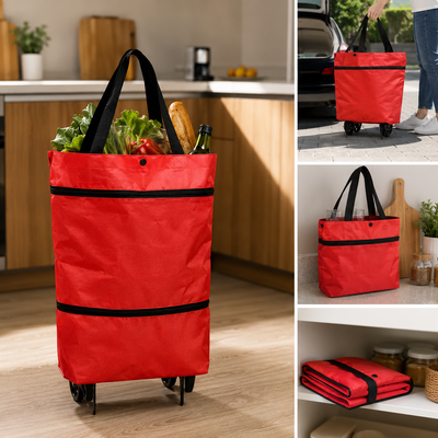 Foldable Shopping Bag with Wheels