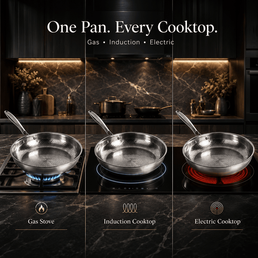 Titanium Wok Pan with Flat Bottom