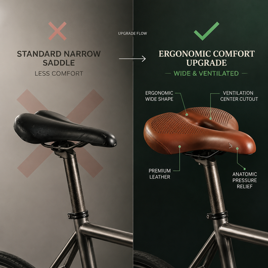 Ergonomic Noseless Bike Saddle