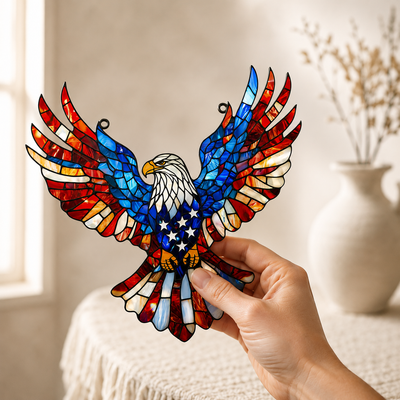 Patriotic Eagle Suncatcher