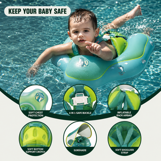 Baby Float with Detachable Sun Shade