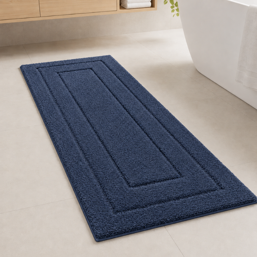 Bath mat color options laid flat