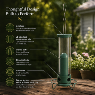 Squirrel Proof Bird Feeder with Spinning Perch
