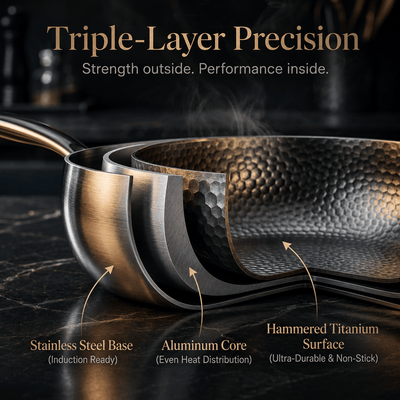Titanium Wok Pan with Flat Bottom