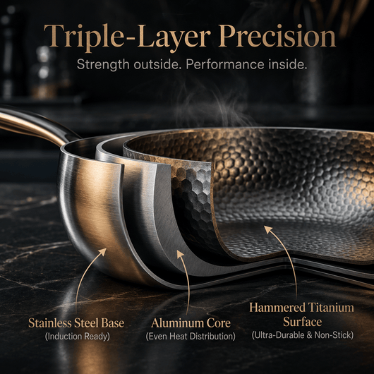 Titanium Wok Pan with Flat Bottom