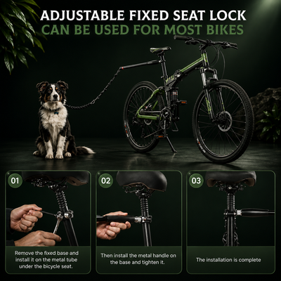 Bike Dog Leash with Tow Rod