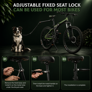 Bike Dog Leash with Tow Rod