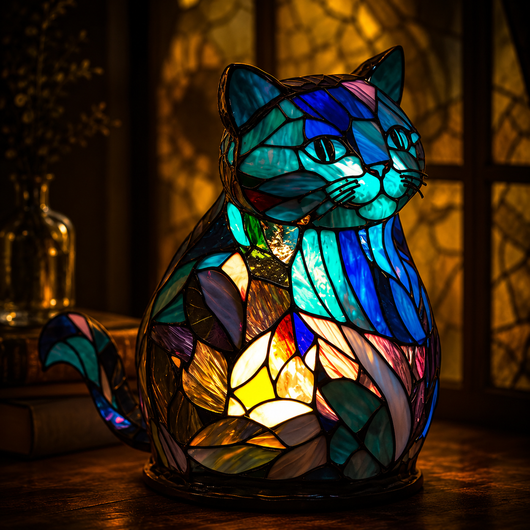 Stained Glass Animal Table Lamp