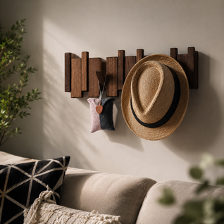 Solid Wood Coat Rack