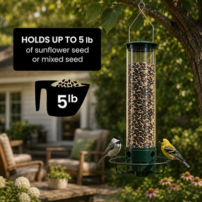 Squirrel Proof Bird Feeder with Spinning Perch