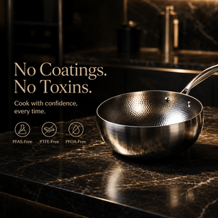 Titanium Wok Pan with Flat Bottom