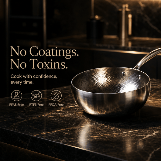 Titanium Wok Pan with Flat Bottom