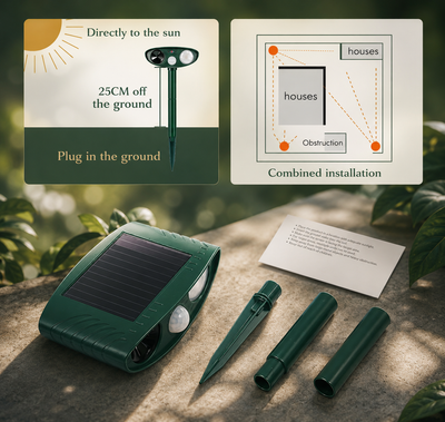 Solar Ultrasonic Chipmunk Repeller