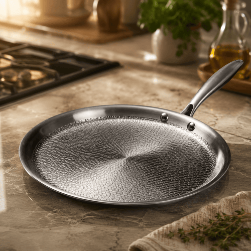 Hand-Hammered Titanium Crepe Pan