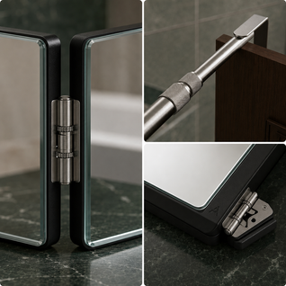 360° Folding 3-Panel Grooming Mirror