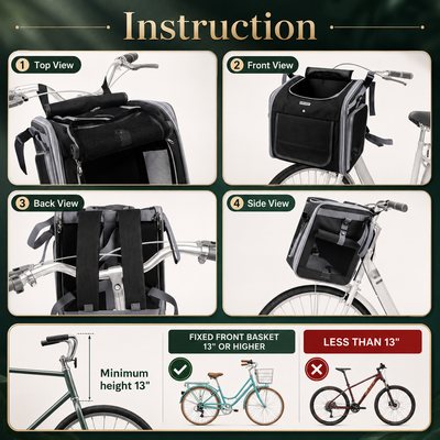 Expandable Bike Basket for Pets