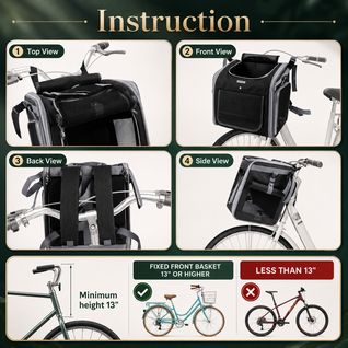 Expandable Bike Basket for Pets